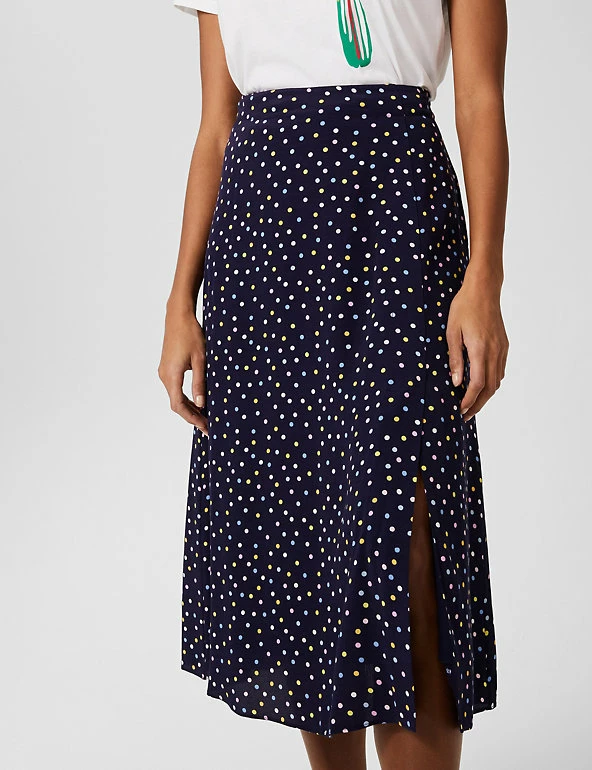 Best Pirce 🌟 HOBBS 👗 Skirts Polka Dot Midi Slip 👗 Skirt 🌟 4 Best Pirce 🌟 HOBBS 👗 Skirts Polka Dot Midi Slip 👗 Skirt 🌟 - Image 4