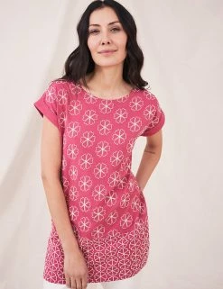 Promo 🧨 White Stuff Tunics Pure Cotton Floral Slash Neck Tunic 🧨