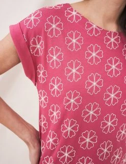 Promo 🧨 White Stuff Tunics Pure Cotton Floral Slash Neck Tunic 🧨 -New In Womens Sales 2022 SD 10 T83 6732 A4 X EC 2