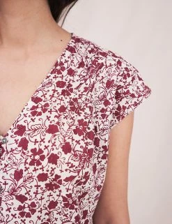 Promo ❤️ White Stuff Vests Organic Cotton Printed Vest Top ✔️ -New In Womens Sales 2022 SD 10 T83 6747 B4 X EC 2