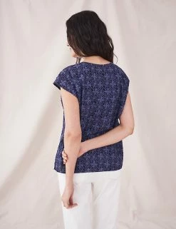 Promo ❤️ White Stuff Vests Organic Cotton Printed Vest Top ✔️ -New In Womens Sales 2022 SD 10 T83 6747 F4 X EC 1