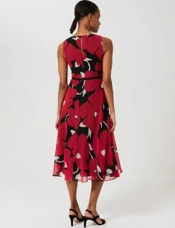 Best reviews of 🔔 HOBBS 👗 Dresses Floral Sleeveless Midi Waisted 👗 Dress ⌛ -New In Womens Sales 2022 SD 10 T83 6911 Y4 X EC 3
