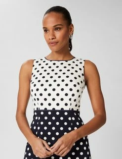 Discount 🌟 HOBBS 👗 Dresses Cotton Rich Polka Dot Shift 👗 Dress 🧨 -New In Womens Sales 2022 SD 10 T83 6913 F4 X EC 1