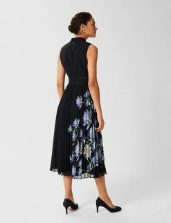Cheapest 👍 HOBBS 👗 Dresses Floral Sleeveless Midi Waisted 👗 Dress ✔️ -New In Womens Sales 2022 SD 10 T83 6919 F4 X EC 3