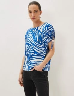 Flash Sale ⭐ Phase Eight 👕 Shirts & Blouses Printed Round Neck Short Sleeve Blouse 😍