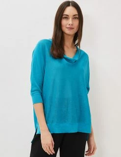 Brand new ๐ Phase Eight Jumpers Pure Linen Cowl Neck Stepped Hem Jumper ๐