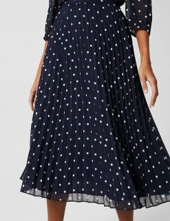 Top 10 ❤️ HOBBS 👗 Skirts Polka Dot Pleated Midi 👗 Skirt ❤️ -New In Womens Sales 2022 SD 10 T83 7069 F4 X EC 1