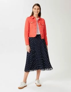 Coupon 🔔 HOBBS 🧥 Coats & Jackets Cotton Rich Denim Jacket ✔️ -New In Womens Sales 2022 SD 10 T83 7091 CJ X EC 2