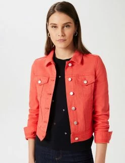 Coupon 🔔 HOBBS 🧥 Coats & Jackets Cotton Rich Denim Jacket ✔️ -New In Womens Sales 2022 SD 10 T83 7091 CJ X EC 3