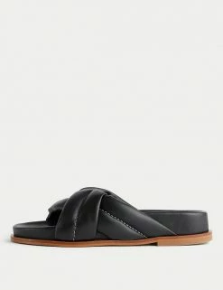 Flash Sale ❤️ Jigsaw 🩴 Sandals Leather Flat Sliders 🎁