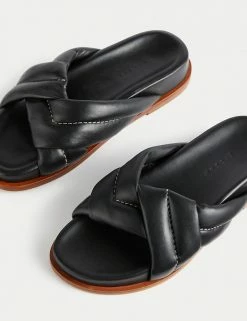 Flash Sale ❤️ Jigsaw 🩴 Sandals Leather Flat Sliders 🎁 -New In Womens Sales 2022 SD 10 T83 7882 Y0 X EC 1