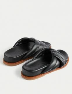 Flash Sale ❤️ Jigsaw 🩴 Sandals Leather Flat Sliders 🎁 -New In Womens Sales 2022 SD 10 T83 7882 Y0 X EC 2