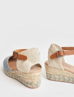 Buy 🤩 White Stuff 🩴 Sandals Canvas Ankle Strap Wedge Espadrilles 🤩 -New In Womens Sales 2022 SD 10 T83 7917 E0 X EC 2