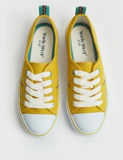 New ✨ White Stuff Trainers Canvas Slip On Flat Pumps 😍 -New In Womens Sales 2022 SD 10 T83 7938 R4 X EC 1