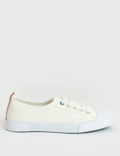 Best Pirce 🌟 White Stuff Trainers Canvas Slip On Flat Pumps ⭐