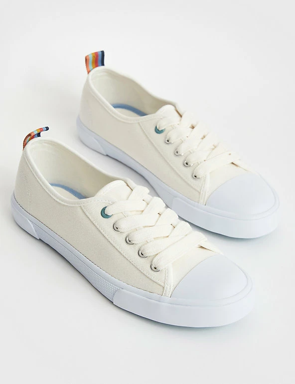 Best Pirce 🌟 White Stuff Trainers Canvas Slip On Flat Pumps ⭐ 2 Best Pirce 🌟 White Stuff Trainers Canvas Slip On Flat Pumps ⭐ - Image 2