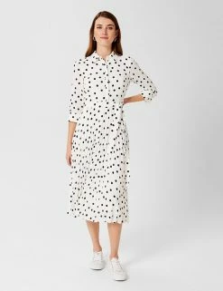 Brand new โค๏ธ HOBBS ๐ Dresses Polka Dot Midi Waisted ๐ Dress ๐