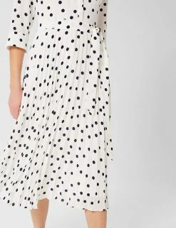 Brand new ❤️ HOBBS 👗 Dresses Polka Dot Midi Waisted 👗 Dress 👍 -New In Womens Sales 2022 SD 10 T83 7997 F4 X EC 2