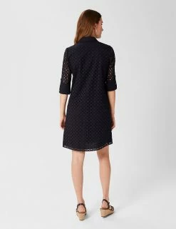 Promo 🔥 HOBBS 👗 Dresses Pure Cotton Broderie 👕 Shirt 👗 Dress ❤️ -New In Womens Sales 2022 SD 10 T83 7998 F0 X EC 3