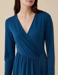 Brand new 💯 Finery London 👗 Dresses V-Neck Midi Wrap 👗 Dress 😍 -New In Womens Sales 2022 SD 10 T83 9718 E4 X EC 2