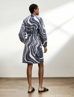 Top 10 🌟 JAEGER 👗 Dresses Pure Linen Printed V-Neck Smock 👗 Dress 🌟 -New In Womens Sales 2022 SD 10 T97 6329C E0 X EC 3